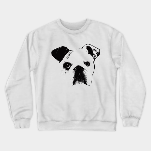 English Bulldog Face Design - A Bulldog Christmas Gift Crewneck Sweatshirt by DoggyStyles